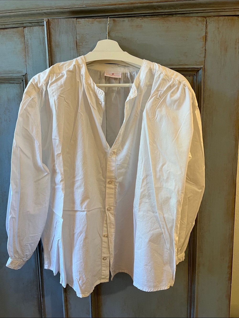 Women’s White Button-Front Cotton Blouse - Classic Top